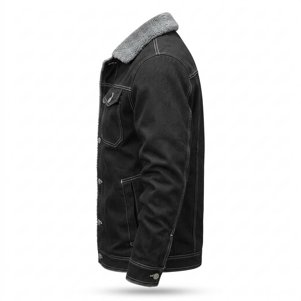 Lederjacken Outlet24 - Kadan | Gefüttert Geknöpft Jacke Herren