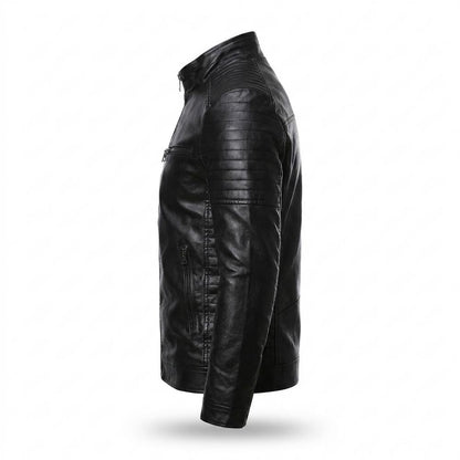 Lederjacken Outlet24 - Vonat | Wattiert Tailliert Lederjacke Herren