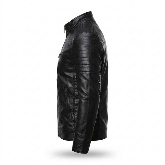 Lederjacken Outlet24 - Vonat | Wattiert Tailliert Lederjacke Herren
