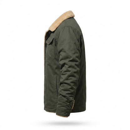 Lederjacken Outlet24 - Lemed | Gefütterte Geknöpfte Jacke Herren