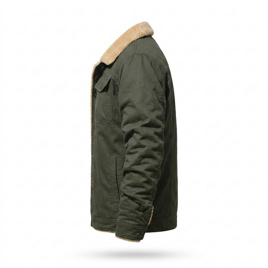 Lederjacken Outlet24 - Lemed | Gefütterte Geknöpfte Jacke Herren