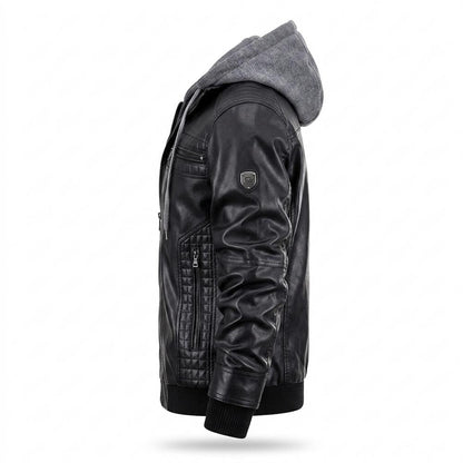 Lederjacken Outlet24 - Tovar | Gefütterte Gesteppte Lederjacke Herren