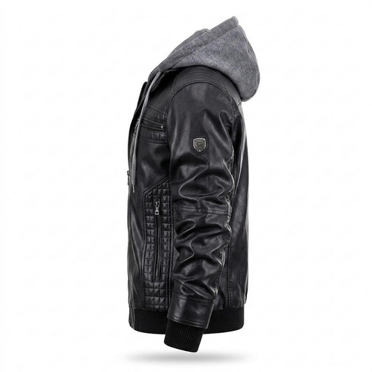 Lederjacken Outlet24 - Tovar | Gefütterte Gesteppte Lederjacke Herren