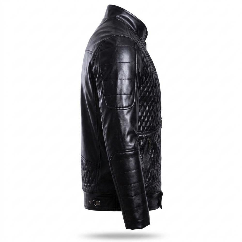 Lederjacken Outlet24 - Sagam | Gesteppt Tailliert Lederjacke Herren