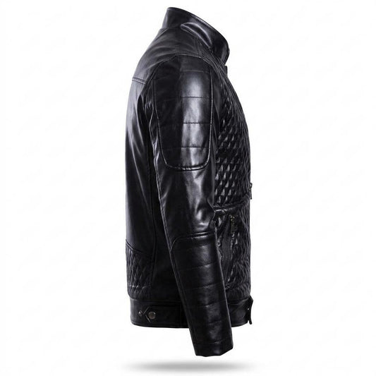 Lederjacken Outlet24 - Sagam | Gesteppt Tailliert Lederjacke Herren