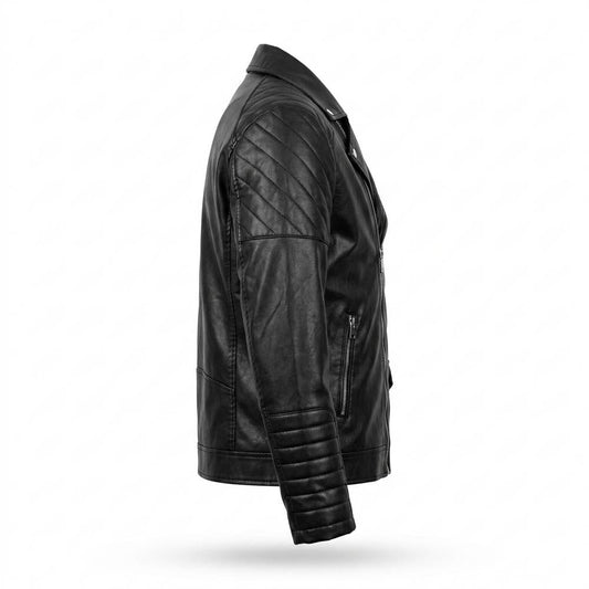 Lederjacken Outlet24 - Vuzav | Asymmetrisch Gesteppt Lederjacke Herren