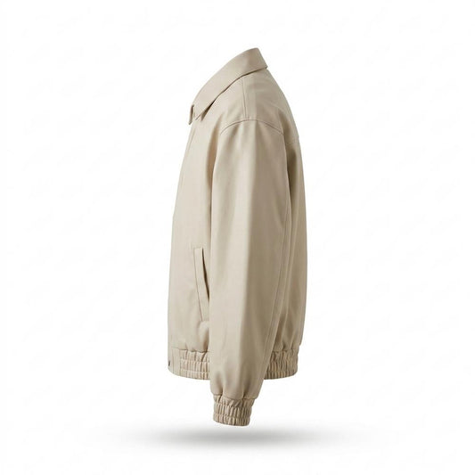 Lederjacken Outlet24 - Zonav | Gefütterte Kentkragen Lederjacke Herren