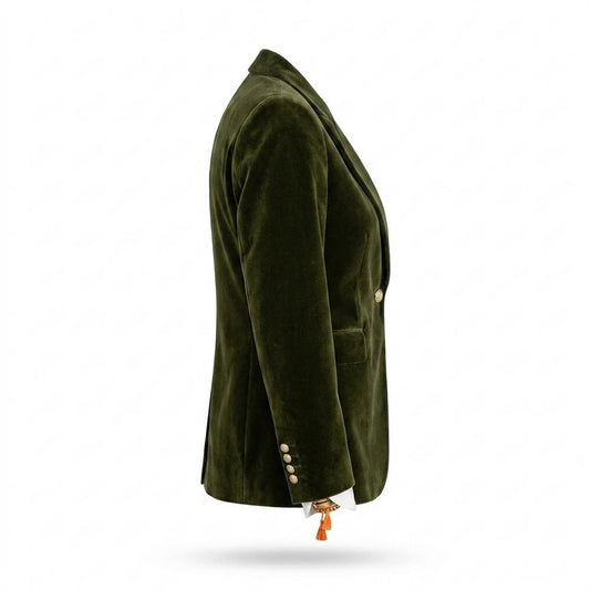 Lederjacken Outlet24 - Yewad | Samtener Taillierter Sakko Damen
