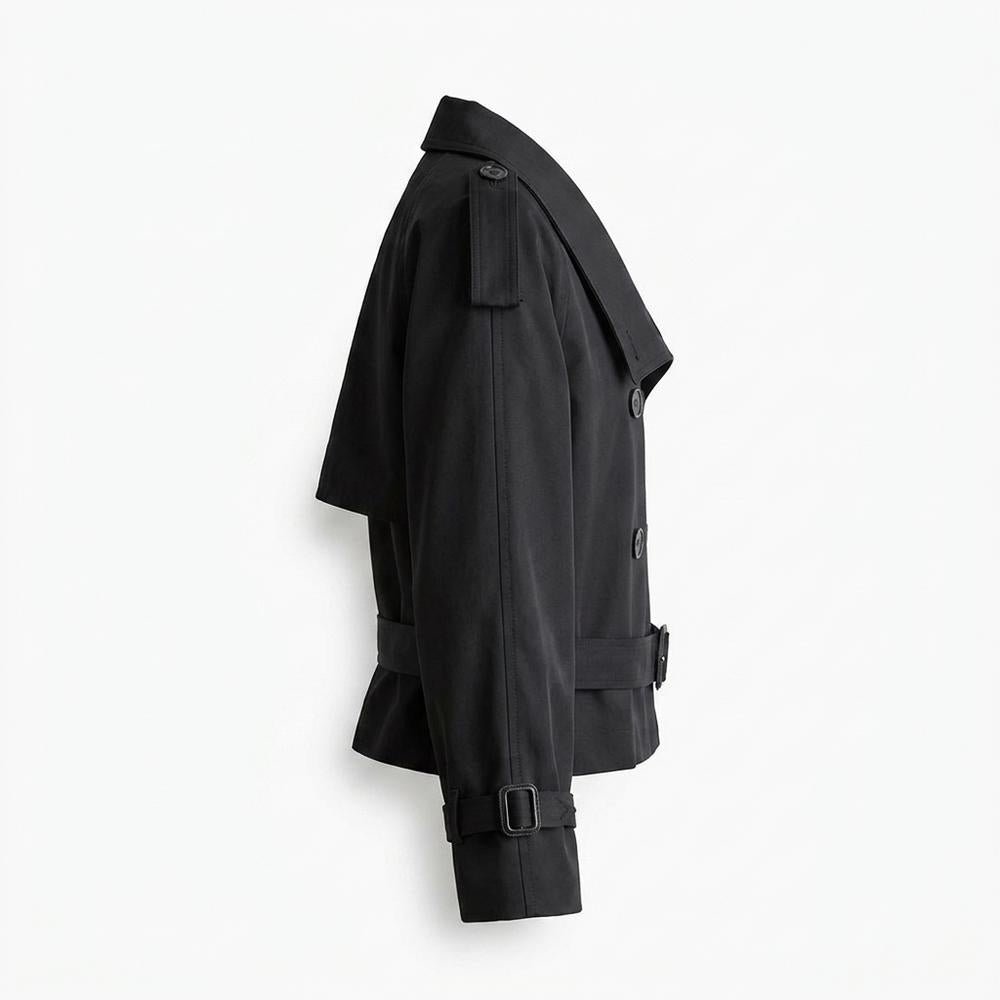 Lederjacken Outlet24 - Muwel | Kurze Doppelreihige Jacke Damen