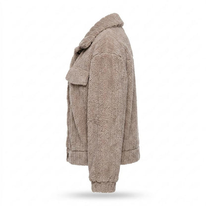 Lederjacken Outlet24 - Labok | Geknöpft Fleece Jacke Damen