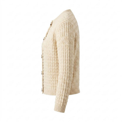 Lederjacken Outlet24 - Cagum | Strukturierter Langärmliger Cardigan Damen