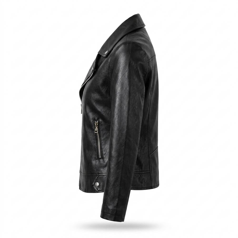 Lederjacken Outlet24 - Canil | Asymmetrisch Tailliert Lederjacke Damen