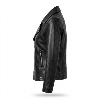 Lederjacken Outlet24 - Canil | Asymmetrisch Tailliert Lederjacke Damen