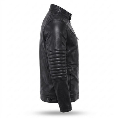 Lederjacken Outlet24 - Nufel | Gesteppt Tailliert Lederjacke Herren
