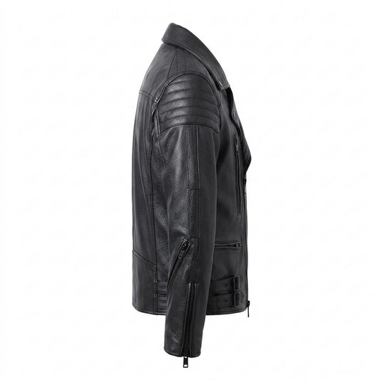 Lederjacken Outlet24 - Lufav | Gesteppt Asymmetrisch Lederjacke Herren