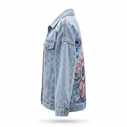 Lederjacken Outlet24 - Mesin | Bedruckte Oversized Jacke Damen