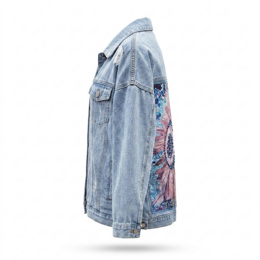 Lederjacken Outlet24 - Mesin | Bedruckte Oversized Jacke Damen