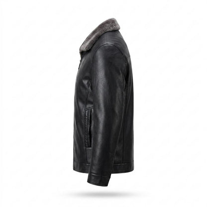 Lederjacken Outlet24 - Sudom | Gefütterte Glatte Lederjacke Herren