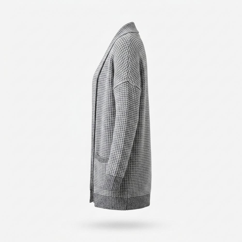 Lederjacken Outlet24 - Aukos | Strukturierter Offener Cardigan Damen