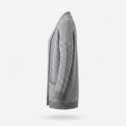 Lederjacken Outlet24 - Aukos | Strukturierter Offener Cardigan Damen