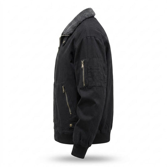 Lederjacken Outlet24 - Muwur | Gefütterte Flieger Jacke Herren