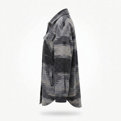 Lederjacken Outlet24 - Tetot | Gemustert Geknöpft Jacke Damen