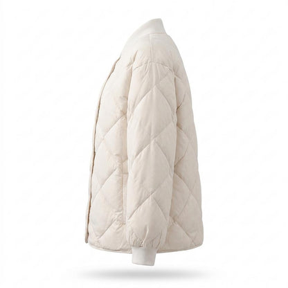 Lederjacken Outlet24 - Zinam | Gesteppt Kragenlos Jacke Damen