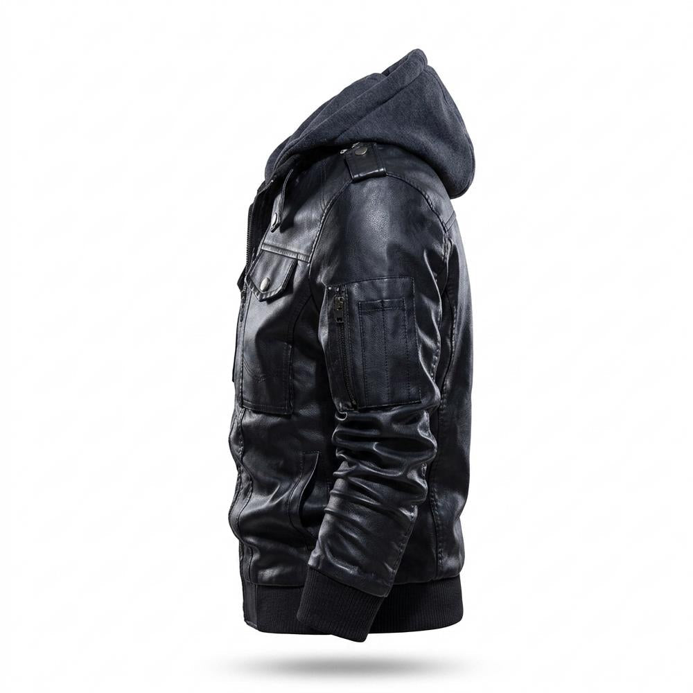 Lederjacken Outlet24 - Movur | Gefüttert Mehrlagig Lederjacke Herren