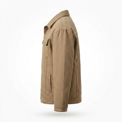 Lederjacken Outlet24 - Divan | Gefütterte Geknöpfte Jacke Unisex