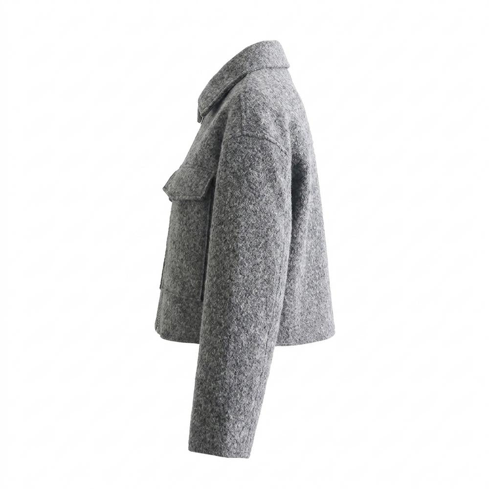 Lederjacken Outlet24 - Nizis | Strukturiert Kurzgeschnitten Jacke Damen