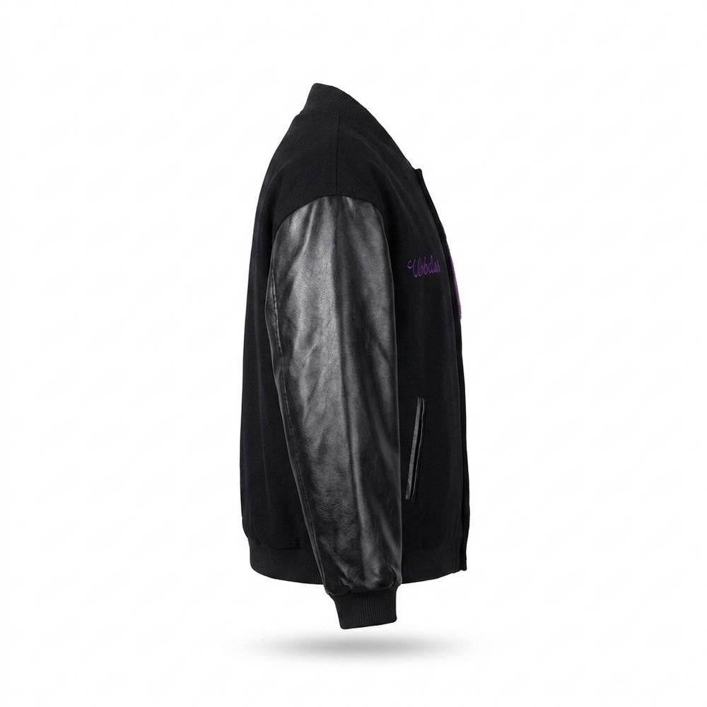 Lederjacken Outlet24 - Eilon | Bestickt Geknöpft Lederjacke Unisex