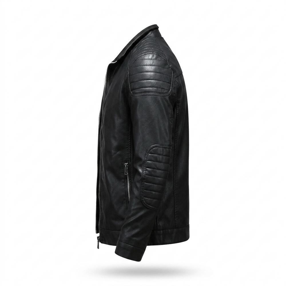 Lederjacken Outlet24 - Kidik | Gesteppt Tailliert Lederjacke Herren