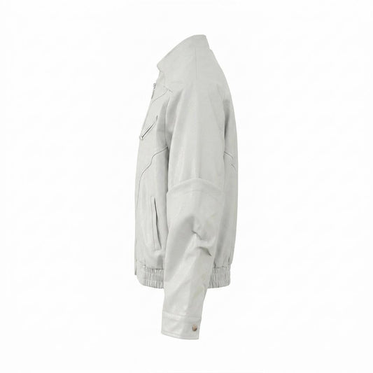 Lederjacken Outlet24 - Notat | Strukturierte Hochgeschlossene Lederjacke Unisex