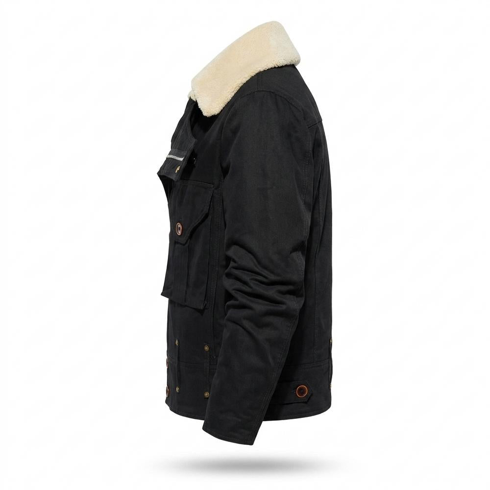 Lederjacken Outlet24 - Monil | Gefüttert Geknöpft Jacke Herren