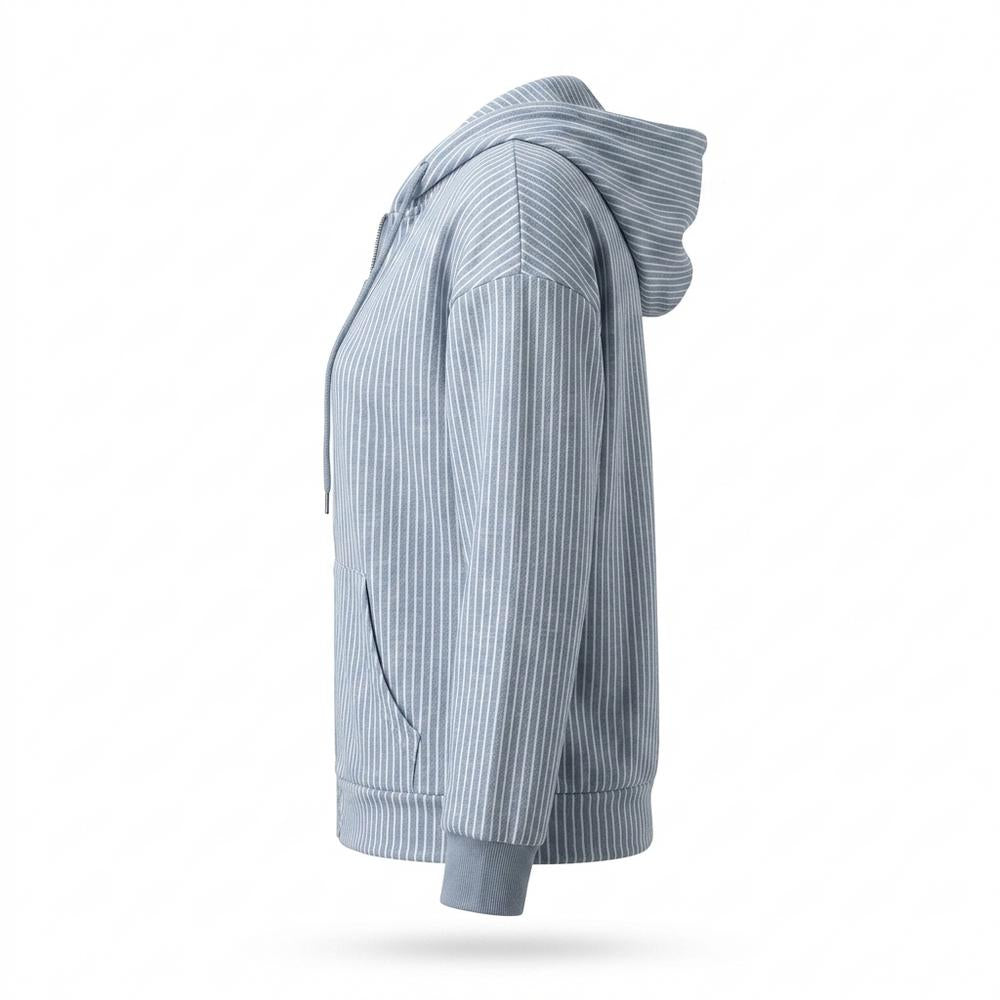 Lederjacken Outlet24 - Lekor | Gestreift Langärmlig Hoodie Damen