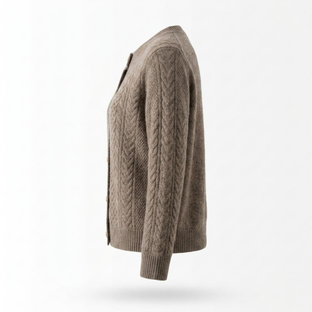 Lederjacken Outlet24 - Domer | Gestrickt Strukturiert Cardigan Damen