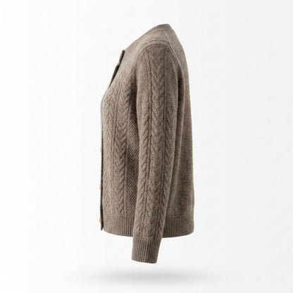 Lederjacken Outlet24 - Domer | Gestrickt Strukturiert Cardigan Damen