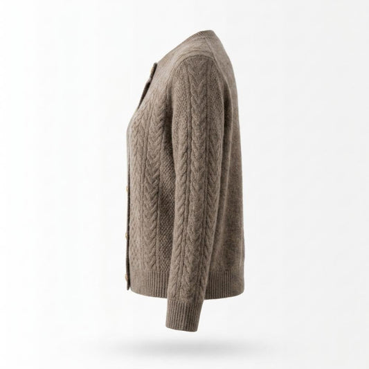 Lederjacken Outlet24 - Domer | Gestrickt Strukturiert Cardigan Damen