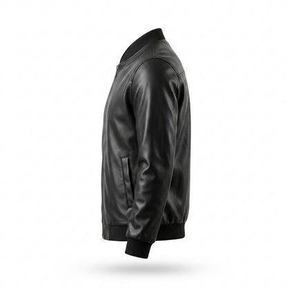 Lederjacken Outlet24 - Zesev | Glatte Gefütterte Lederjacke Herren