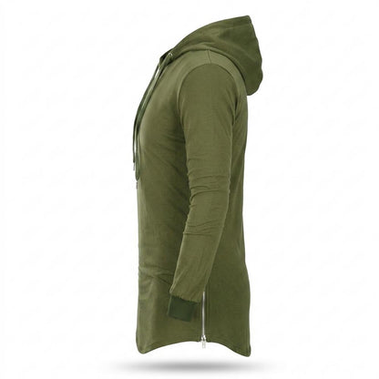 Lederjacken Outlet24 - Veven | Langgeschnitten Langärmlig Hoodie Herren