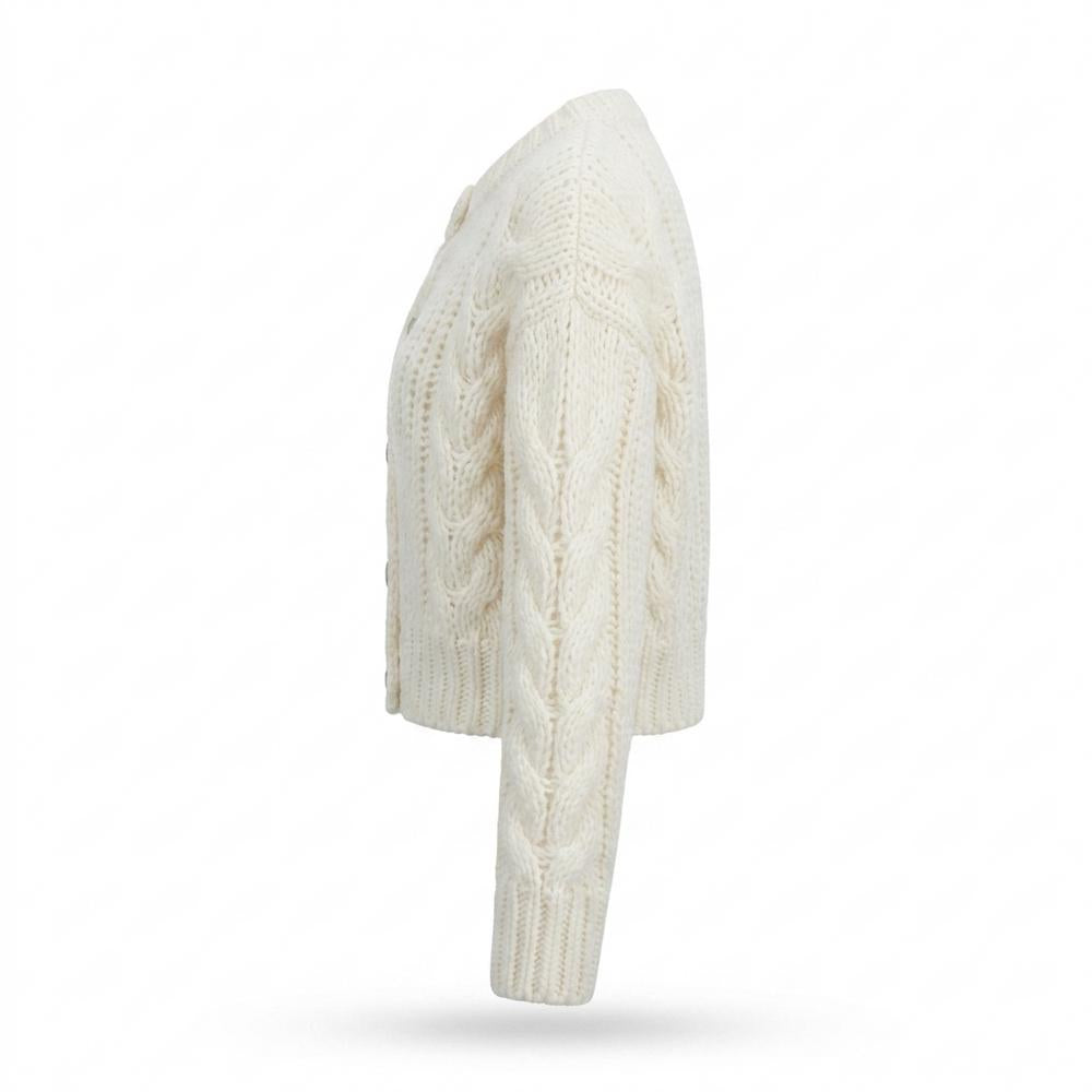 Lederjacken Outlet24 - Mirot | Grobgestrickt Kurzgeschnitten Cardigan Damen