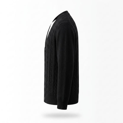 Lederjacken Outlet24 - Zabat | Strukturierter Langärmliger Cardigan Herren