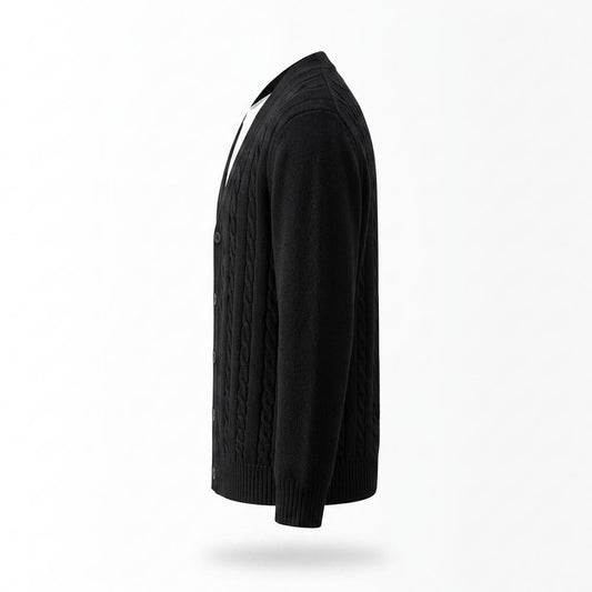 Lederjacken Outlet24 - Zabat | Strukturierter Langärmliger Cardigan Herren
