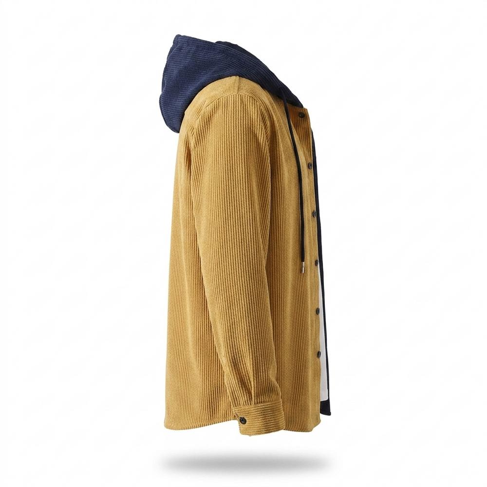 Lederjacken Outlet24 - Sedar | Zweifarbig Gerippt Hemd Herren