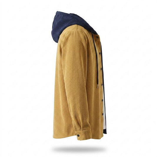 Lederjacken Outlet24 - Sedar | Zweifarbig Gerippt Hemd Herren