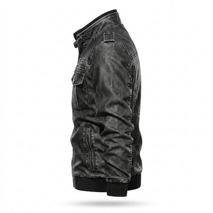 Lederjacken Outlet24 - Zekat | Gefütterte Gewaschene Lederjacke Herren