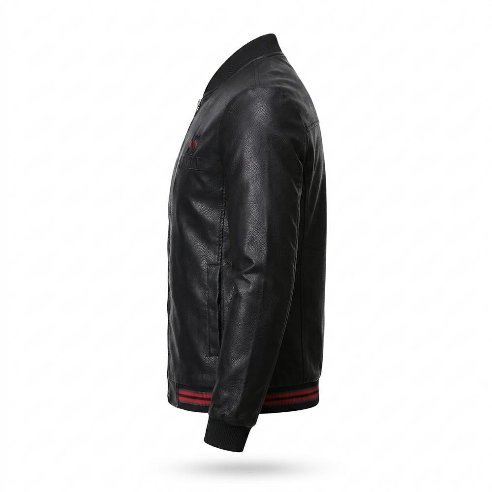Lederjacken Outlet24 - Milet | Figurbetont Gerippt Lederjacke Herren