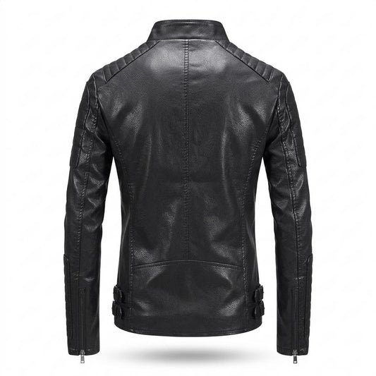 Lederjacken Outlet24 - Yiwal | Asymmetrisch Gesteppt Lederjacke Herren