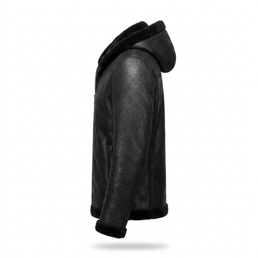 Lederjacken Outlet24 - Sozur | Gefütterte Texturierte Lederjacke Herren