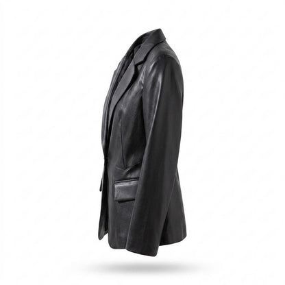 Lederjacken Outlet24 - Zalek | Tailliert Glatt Lederjacke Damen